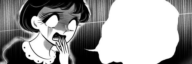 恐怖的黑白插图,一个美丽的黑头发女孩从70年代的手画受到惊吓。图片 恐怖的黑白插图,一个美丽的黑头发女孩从70年代的手画受到惊吓。图片下载