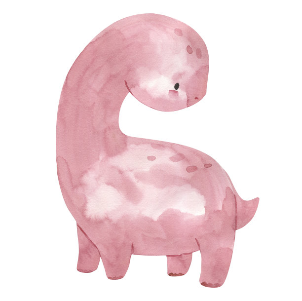 为孩子们画的水彩粉色恐龙插图图片 为孩子们画的水彩粉色恐龙插图图片下载