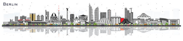 德国柏林的城市天际线与灰色的建筑图片 德国柏林的城市天际线与灰色的建筑图片下载