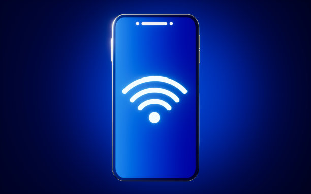 手机和wifi图标,3d渲染。图片 手机和wifi图标,3d渲染。图片下载