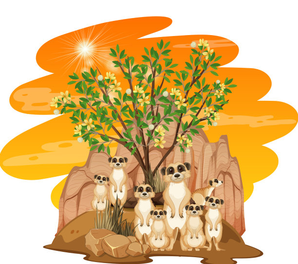与猫鼬家族隔绝的自然景观图片 与猫鼬家族隔绝的自然景观图片下载