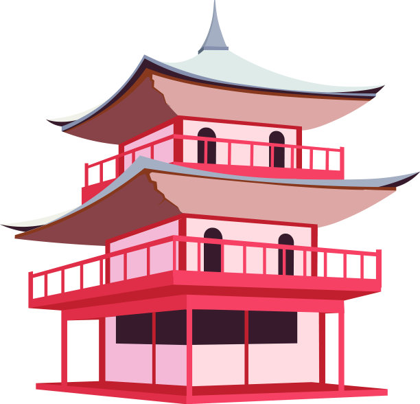 日本宝塔平面色物体图片 日本宝塔平面色物体图片下载