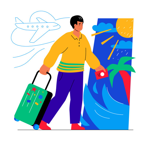 热带假期-现代多彩的平面设计风格插图图片 热带假期-现代多彩的平面设计风格插图图片下载