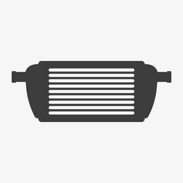 白色背景的汽车中冷器图标图片 白色背景的汽车中冷器图标图片下载