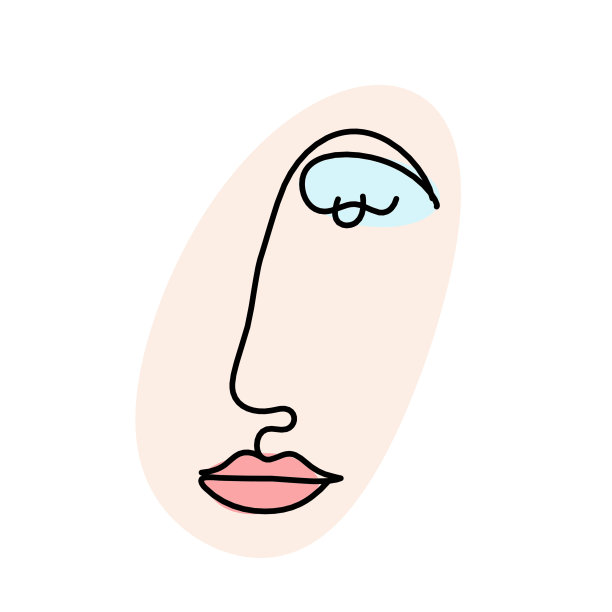 女人的脸色剪影如线条画图片 女人的脸色剪影如线条画图片下载