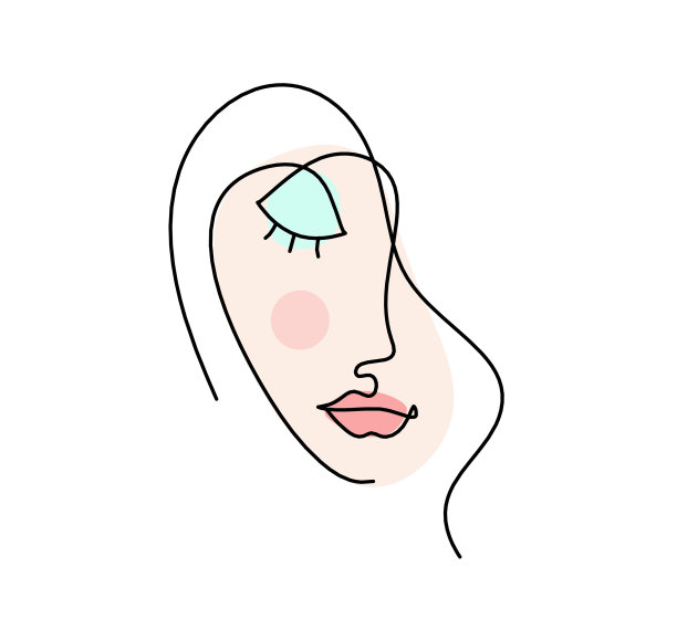女人的脸色剪影如线条画图片 女人的脸色剪影如线条画图片下载