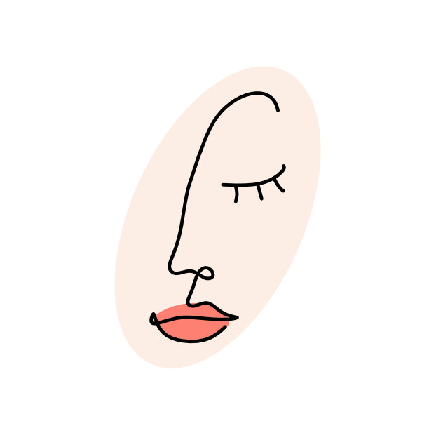 女人的脸色剪影如线条画图片 女人的脸色剪影如线条画图片下载