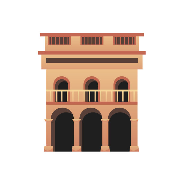 古巴殖民建筑建筑平面卡通图片 古巴殖民建筑建筑平面卡通图片下载