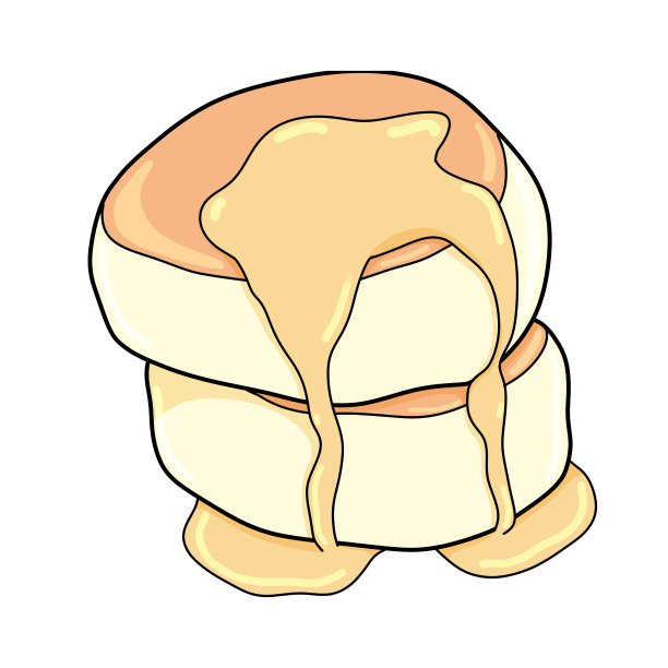 在透明的背景上有糖浆的煎饼。手绘彩色剪贴画图片 在透明的背景上有糖浆的煎饼。手绘彩色剪贴画图片下载
