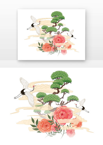 创意国潮秋天插画元素图片 创意国潮秋天插画元素图片下载
