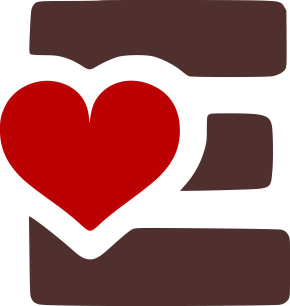 字母e与心符号涂鸦图标图片 字母e与心符号涂鸦图标图片下载