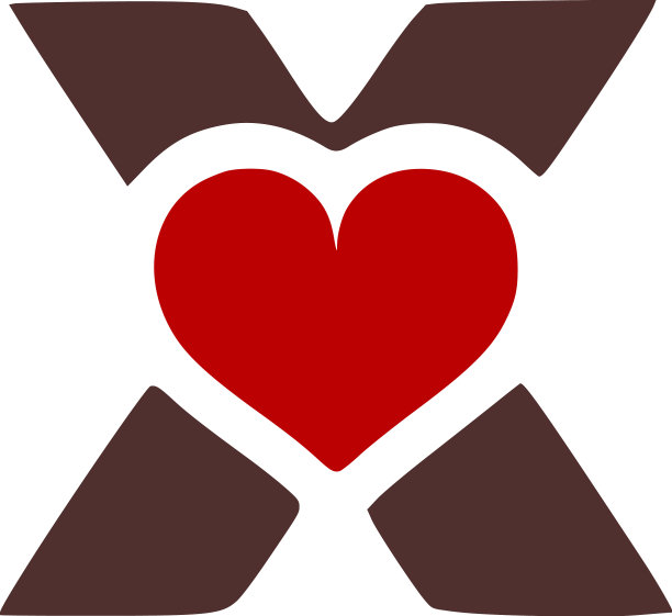 字母x与心脏符号涂鸦图标图片 字母x与心脏符号涂鸦图标图片下载