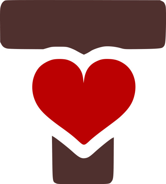 字母t与心符号涂鸦图标图片 字母t与心符号涂鸦图标图片下载