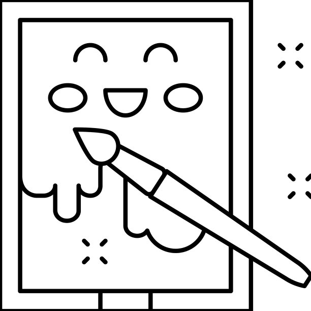 画画幼儿园线图标图片 画画幼儿园线图标图片下载