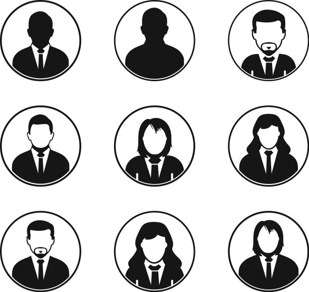 商人图标设置扁平风格eps图片 商人图标设置扁平风格eps图片下载