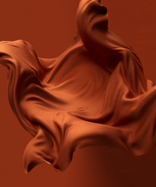 织物飞3d插图。抽象的姜黄色布块在空中。优雅时尚的背景。图片 织物飞3d插图。抽象的姜黄色布块在空中。优雅时尚的背景。图片下载