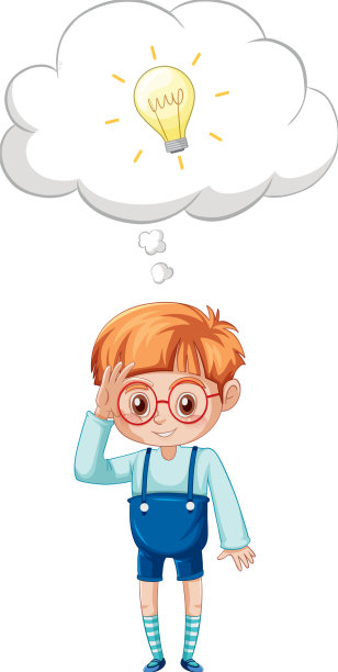 一个可爱的男孩站在白色的地板上思考图片 一个可爱的男孩站在白色的地板上思考图片下载