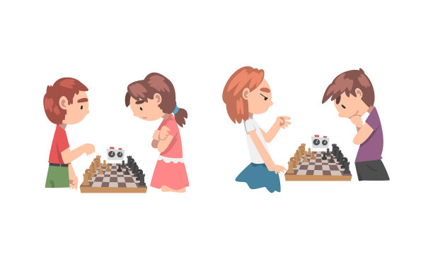 男孩和女孩在下棋,孩子们在下棋图片 男孩和女孩在下棋,孩子们在下棋图片下载