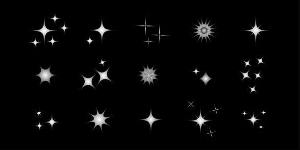 一组星星的轮廓在黑暗的背景图片 一组星星的轮廓在黑暗的背景图片下载