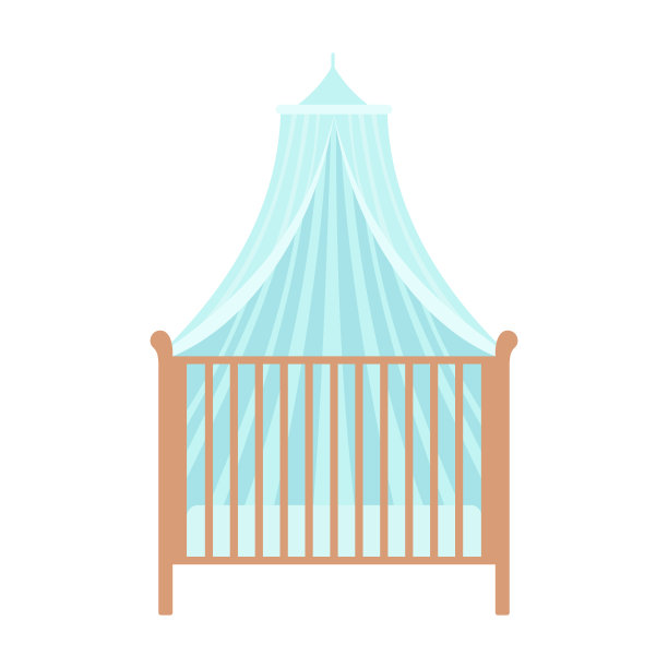 婴儿床图标在平坦的风格孤立在白色背景。给新生儿的家具。图片 婴儿床图标在平坦的风格孤立在白色背景。给新生儿的家具。图片下载
