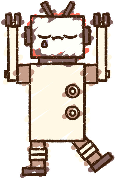 机器人的粉笔画图片 机器人的粉笔画图片下载