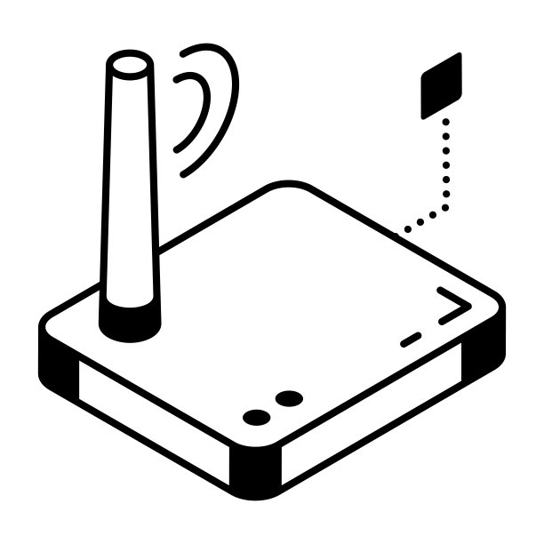 一个wifi路由器等距设计的图标图片 一个wifi路由器等距设计的图标图片下载