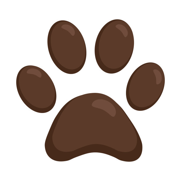 狗或猫爪卡通彩色足迹图片 狗或猫爪卡通彩色足迹图片下载