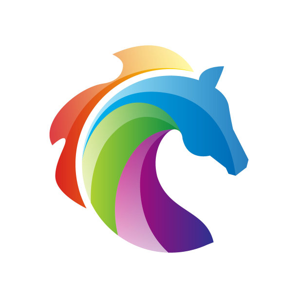 马标志渐变彩色风格图片 马标志渐变彩色风格图片下载