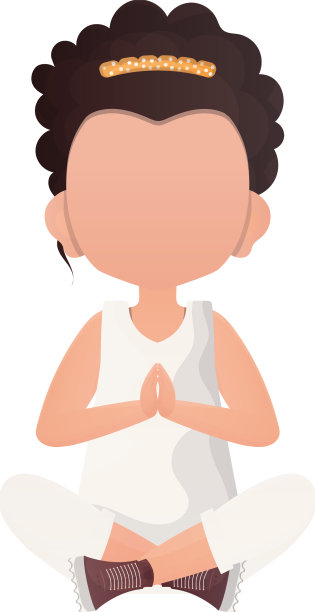 小女孩孤立地坐在莲花位上图片 小女孩孤立地坐在莲花位上图片下载