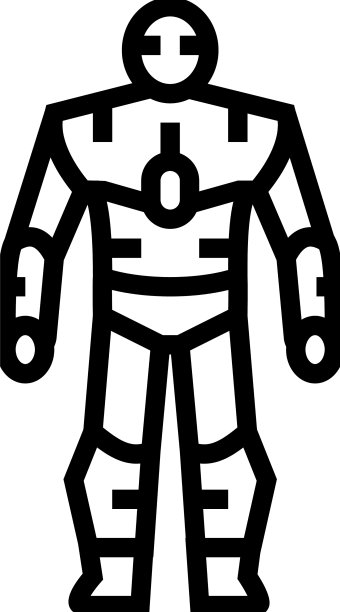 人形机器人线条图标图片 人形机器人线条图标图片下载