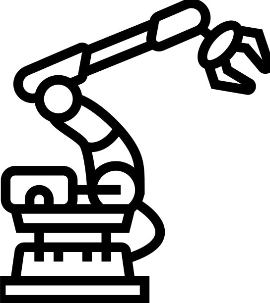 手臂机器人工业线图标图片 手臂机器人工业线图标图片下载