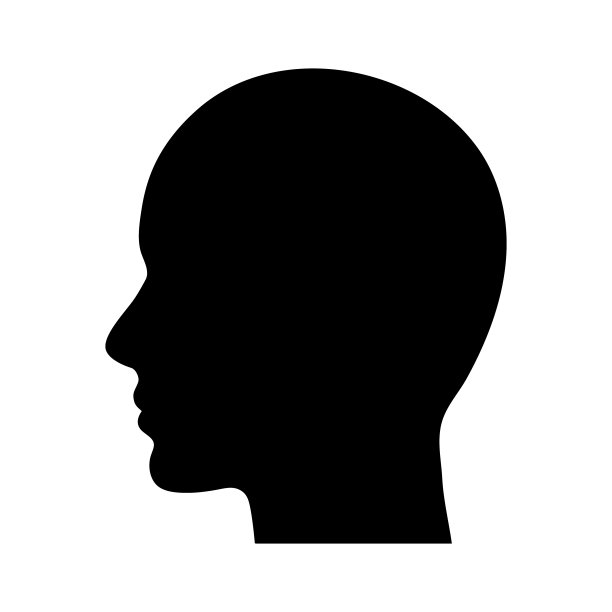 人类头部轮廓黑影剪影矢量插图孤立在白色背景图片 人类头部轮廓黑影剪影矢量插图孤立在白色背景图片下载