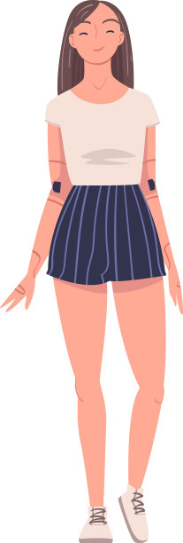 替换了机械手臂的快乐女性角色图片 替换了机械手臂的快乐女性角色图片下载