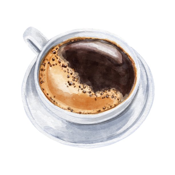 一杯白底白底的咖啡。前视图。图片 一杯白底白底的咖啡。前视图。图片下载