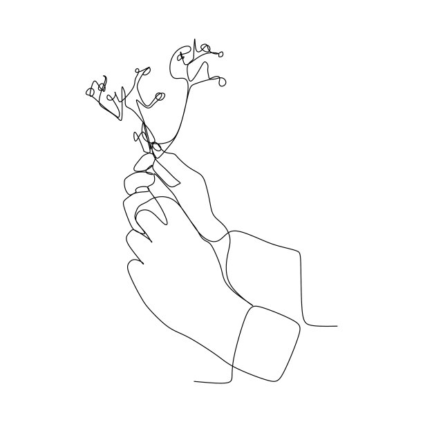 连续画手捧花图片 连续画手捧花图片下载