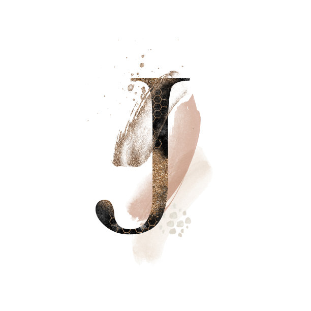 抽象纹理金和黑暗字母表-字母J。图片 抽象纹理金和黑暗字母表-字母J。图片下载