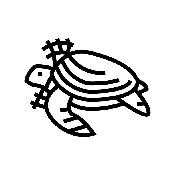 海龟在塑料网线图标矢量插图图片 海龟在塑料网线图标矢量插图图片下载