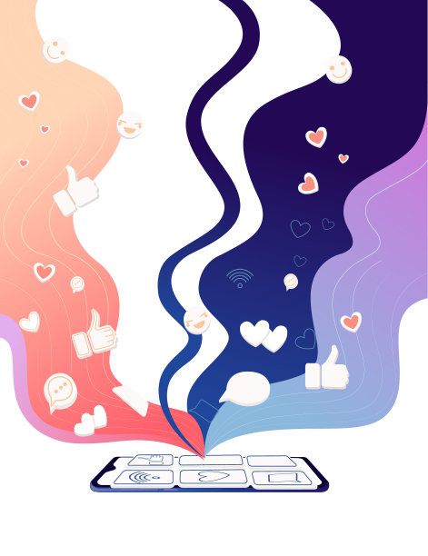 黑色智能手机抽象的颜色波和图片 黑色智能手机抽象的颜色波和图片下载