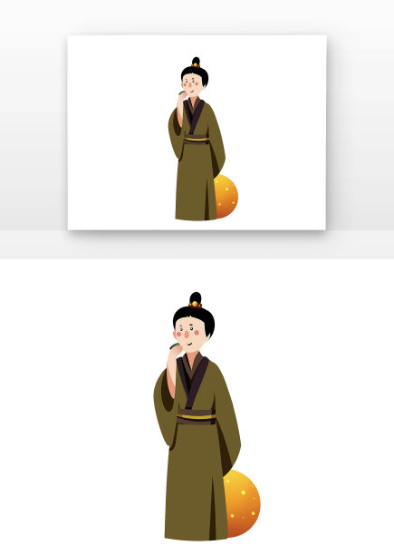 手绘卡通中秋节喝酒古人图片 手绘卡通中秋节喝酒古人图片下载