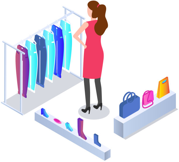 以实体店购物理念选择服装图片 以实体店购物理念选择服装图片下载