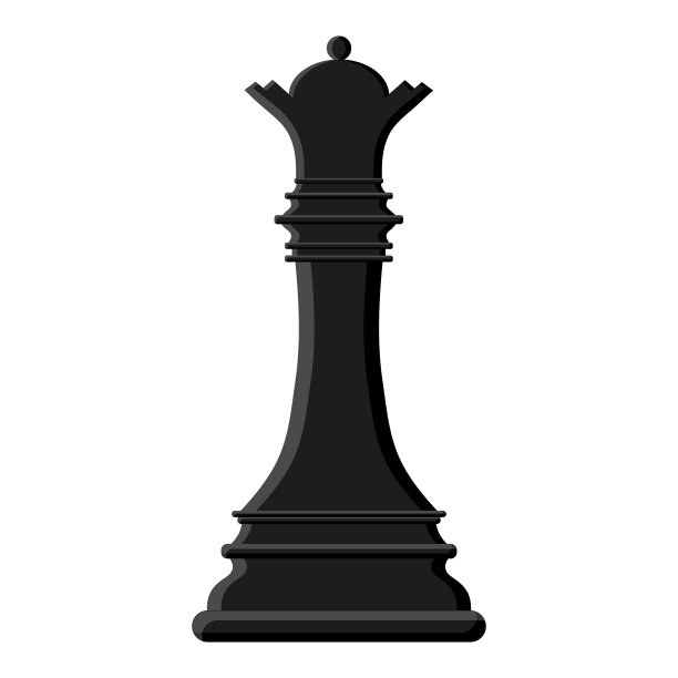 卡通黑色象棋皇后孤立在白色背景。国际象棋的图标。矢量插图设计。图片 卡通黑色象棋皇后孤立在白色背景。国际象棋的图标。矢量插图设计。图片下载