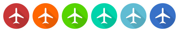 平面,飞行,飞机图标设置,平面设计矢量插图在6种颜色选项的网页设计和移动应用程序图片 平面,飞行,飞机图标设置,平面设计矢量插图在6种颜色选项的网页设计和移动应用程序图片下载