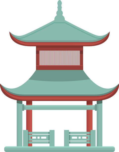 宝塔门图标卡通中国大厦图片 宝塔门图标卡通中国大厦图片下载