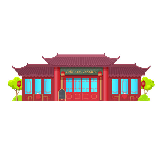 中餐馆建筑图标图片 中餐馆建筑图标图片下载