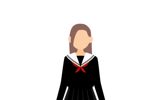女孩穿着学校水手服,站直图片 女孩穿着学校水手服,站直图片下载