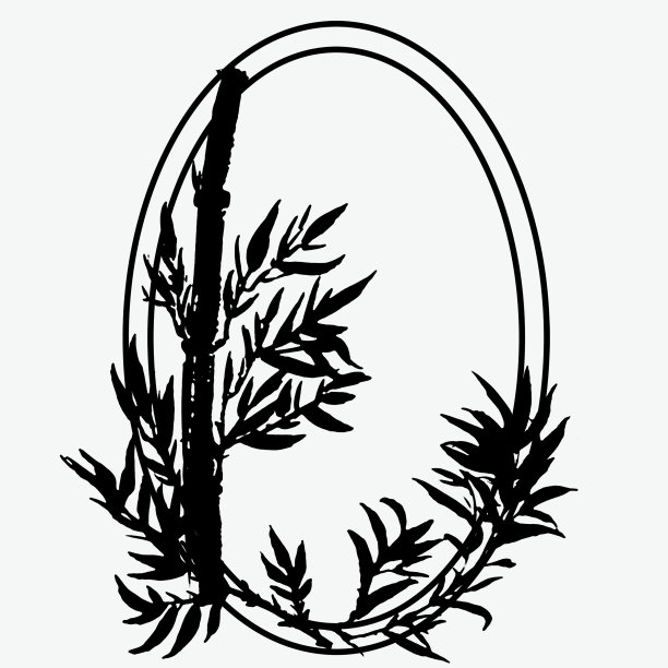 竹框架。水彩插图东方传统绘画孤立。象形文字书法。图片 竹框架。水彩插图东方传统绘画孤立。象形文字书法。图片下载