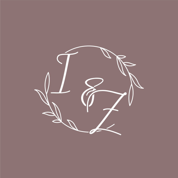 伊兹婚礼首字母组合logo创意图片 伊兹婚礼首字母组合logo创意图片下载