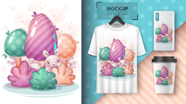 丛林海报中的cuterrabbit和周边商品图片 丛林海报中的cuterrabbit和周边商品图片下载