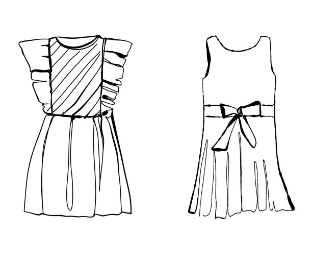 婴儿服装时装服装素描手绘图片 婴儿服装时装服装素描手绘图片下载