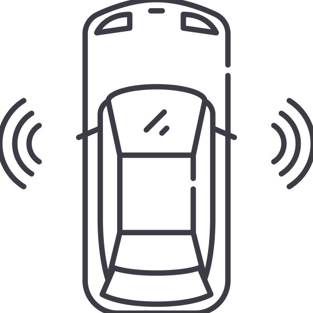 无人驾驶汽车线路图标轮廓符号图片 无人驾驶汽车线路图标轮廓符号图片下载